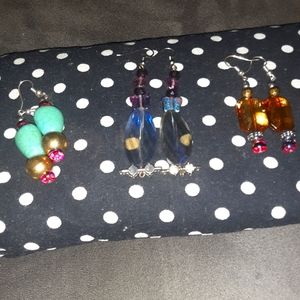 3 pair Custom made Earring sets